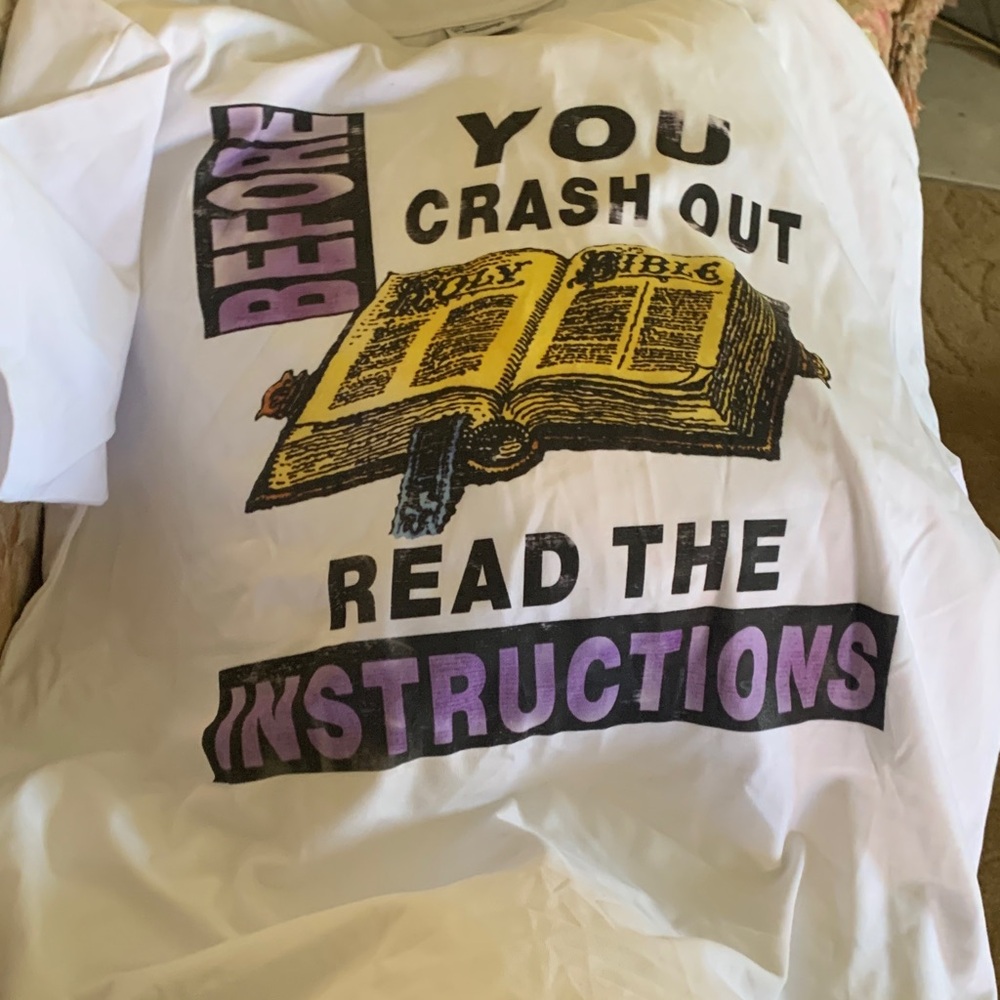 White Graphic T-Shirt with Bold Print